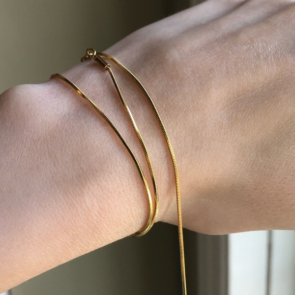 Jewelry - Thin 18k Gold Long Chain Necklace